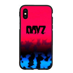 Чехол iPhone XS Max матовый Dayz камуфляж, цвет: 3D-черный