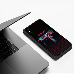 Чехол iPhone XS Max матовый MAC-10 Neon Rider - CS:GO, цвет: 3D-черный — фото 2