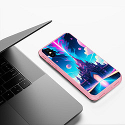 Чехол iPhone XS Max матовый Сказочный город - пейзаж, цвет: 3D-баблгам — фото 2