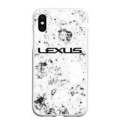 Чехол iPhone XS Max матовый Lexus dirty ice, цвет: 3D-белый