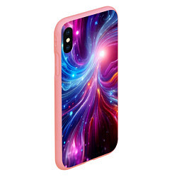 Чехол iPhone XS Max матовый Неоновая абстракция - нейросеть, цвет: 3D-баблгам — фото 2