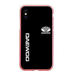 Чехол iPhone XS Max матовый Daewoo logo white, цвет: 3D-баблгам