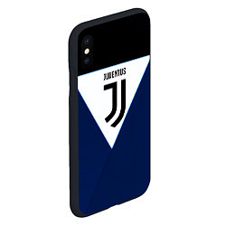 Чехол iPhone XS Max матовый Juventus sport geometry color, цвет: 3D-черный — фото 2