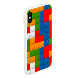 Чехол iPhone XS Max матовый Блоки цветового конструктора, цвет: 3D-белый — фото 2