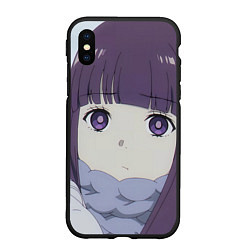 Чехол iPhone XS Max матовый Sousou no Frieren Ферн sad face, цвет: 3D-черный