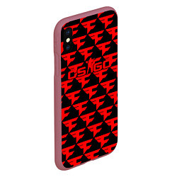 Чехол iPhone XS Max матовый Counter strike faze clan, цвет: 3D-малиновый — фото 2