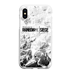 Чехол iPhone XS Max матовый Rainbow Six white graphite, цвет: 3D-белый