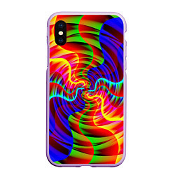 Чехол iPhone XS Max матовый Абстрактные волнистые линии