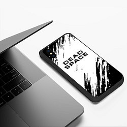 Чехол iPhone XS Max матовый Dead space чёрные краски, цвет: 3D-черный — фото 2