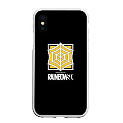 Чехол iPhone XS Max матовый Rainbow six company ubisoft, цвет: 3D-белый