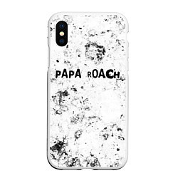 Чехол iPhone XS Max матовый Papa Roach dirty ice, цвет: 3D-белый