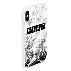 Чехол iPhone XS Max матовый Fiat white graphite, цвет: 3D-белый — фото 2