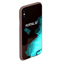 Чехол iPhone XS Max матовый Portal abstraction game valve, цвет: 3D-коричневый — фото 2