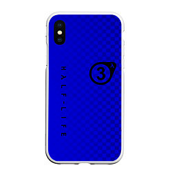 Чехол iPhone XS Max матовый Half life 3 logo games, цвет: 3D-белый