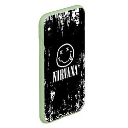 Чехол iPhone XS Max матовый Nirvana teddy, цвет: 3D-салатовый — фото 2