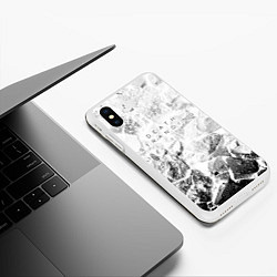 Чехол iPhone XS Max матовый Death Stranding white graphite, цвет: 3D-белый — фото 2