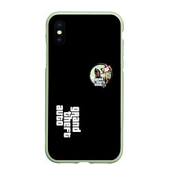 Чехол iPhone XS Max матовый GTA 5 logo, цвет: 3D-салатовый