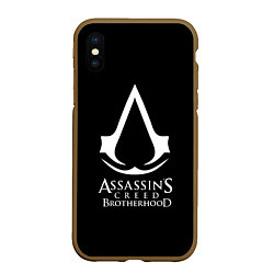 Чехол iPhone XS Max матовый Assassins Creed brotherhood, цвет: 3D-коричневый