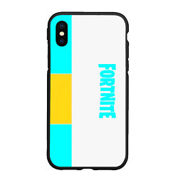 Чехол iPhone XS Max матовый Fortnite geometry color, цвет: 3D-черный