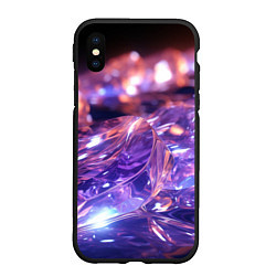 Чехол iPhone XS Max матовый Плавление абстрактных блестящих камней