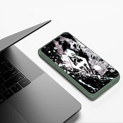 Чехол iPhone XS Max матовый The elder scrolls краски древности, цвет: 3D-темно-зеленый — фото 2