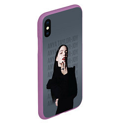 Чехол iPhone XS Max матовый Actress - Anya Taylor Joy, цвет: 3D-фиолетовый — фото 2