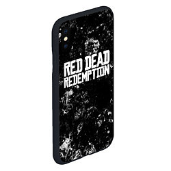 Чехол iPhone XS Max матовый Red Dead Redemption black ice, цвет: 3D-черный — фото 2