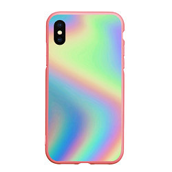 Чехол iPhone XS Max матовый Бензиновый градиент, цвет: 3D-баблгам