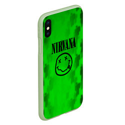 Чехол iPhone XS Max матовый Nirvana x Billie, цвет: 3D-салатовый — фото 2