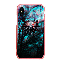 Чехол iPhone XS Max матовый The Witcher logo night, цвет: 3D-баблгам