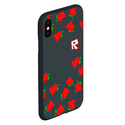 Чехол iPhone XS Max матовый Roblox rose, цвет: 3D-черный — фото 2