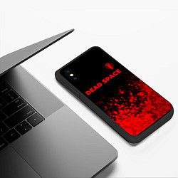 Чехол iPhone XS Max матовый Dead Space - red gradient посередине, цвет: 3D-черный — фото 2