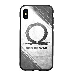 Чехол iPhone XS Max матовый God of War - white gradient, цвет: 3D-черный