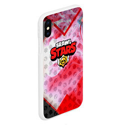 Чехол iPhone XS Max матовый Brawl stars geometry smoke, цвет: 3D-белый — фото 2