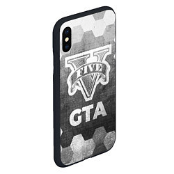 Чехол iPhone XS Max матовый GTA - grey gradient, цвет: 3D-черный — фото 2