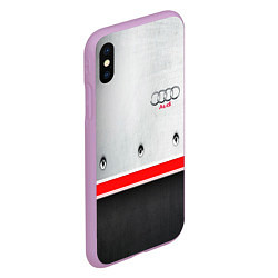 Чехол iPhone XS Max матовый Audi metal sport, цвет: 3D-сиреневый — фото 2