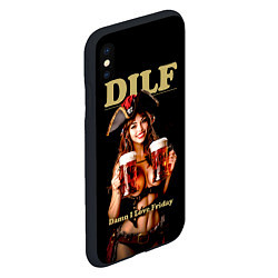 Чехол iPhone XS Max матовый DILF - damn I love Friday, цвет: 3D-черный — фото 2