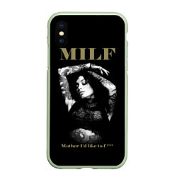 Чехол iPhone XS Max матовый MILF Mother Id like to fuck, цвет: 3D-салатовый