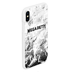 Чехол iPhone XS Max матовый Megadeth white graphite, цвет: 3D-белый — фото 2