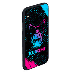 Чехол iPhone XS Max матовый Kuromi - neon gradient, цвет: 3D-черный — фото 2