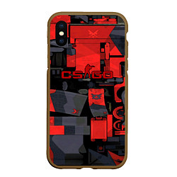 Чехол iPhone XS Max матовый Counter strike skin awp, цвет: 3D-коричневый