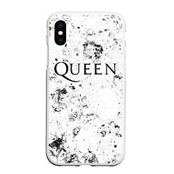 Чехол iPhone XS Max матовый Queen dirty ice, цвет: 3D-белый