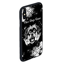 Чехол iPhone XS Max матовый Three Days Grace рок пес, цвет: 3D-черный — фото 2