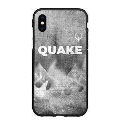 Чехол iPhone XS Max матовый Quake - grey gradient посередине, цвет: 3D-черный