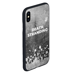 Чехол iPhone XS Max матовый Death Stranding - grey gradient посередине, цвет: 3D-черный — фото 2