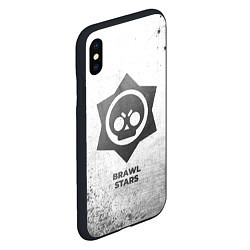 Чехол iPhone XS Max матовый Brawl Stars - white gradient, цвет: 3D-черный — фото 2