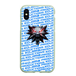 Чехол iPhone XS Max матовый Kojima x witcher, цвет: 3D-салатовый