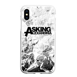 Чехол iPhone XS Max матовый Asking Alexandria white graphite, цвет: 3D-белый