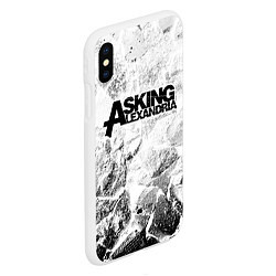 Чехол iPhone XS Max матовый Asking Alexandria white graphite, цвет: 3D-белый — фото 2