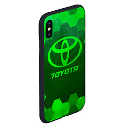 Чехол iPhone XS Max матовый Toyota - green gradient, цвет: 3D-черный — фото 2